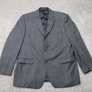 LAUREN Ralph Lauren Blazer Mens 44R Gray 100% Wool 2 Button Single Vent Jacket